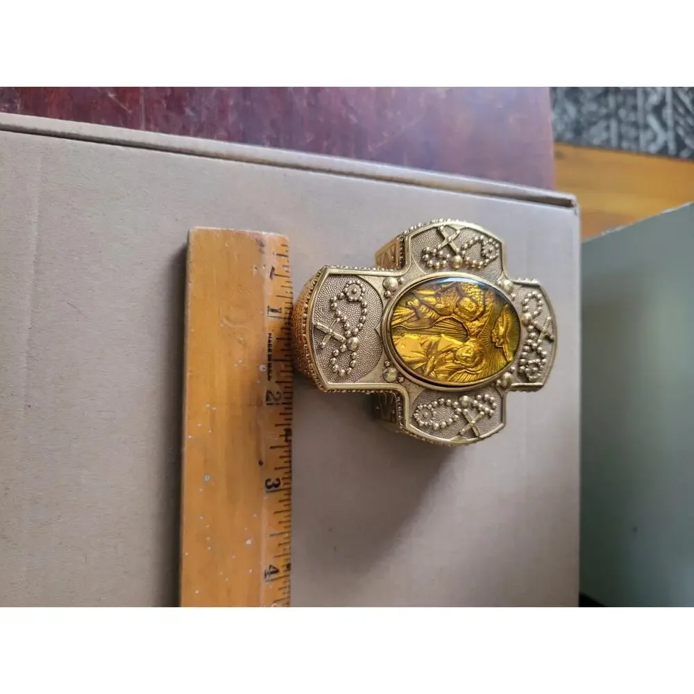 The Vatican Library Collection Ava Maria Rosary Prayer Trinket Box - Picture 10 of 11
